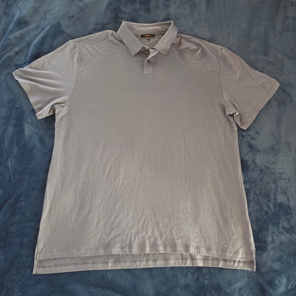 Quince Mens 100% Pima Cotton Luxe Touch Polo Faded‎ Indigo Gray XXL - Picture 3 of 15